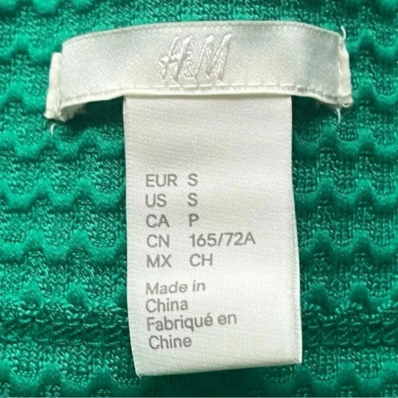 H&M TEXTURED A-LINE BUBBLE SKIRT Y2K GREEN WOMEN'S‎ SIZE SMALL - Picture 8 of 9